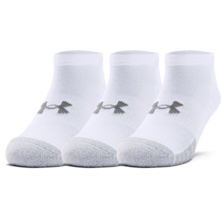 ponožky Under Armour Heatgear no show pánské, 3 páry, bílé, velikost XL