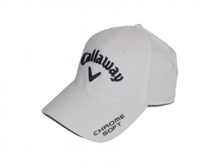 kšiltovka Callaway Chrome Soft + Odyssey bílá/černé vyšité logo