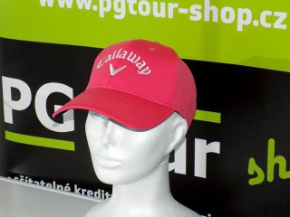 kšiltovka Callaway růžovo červená/bílé vyšité logo
